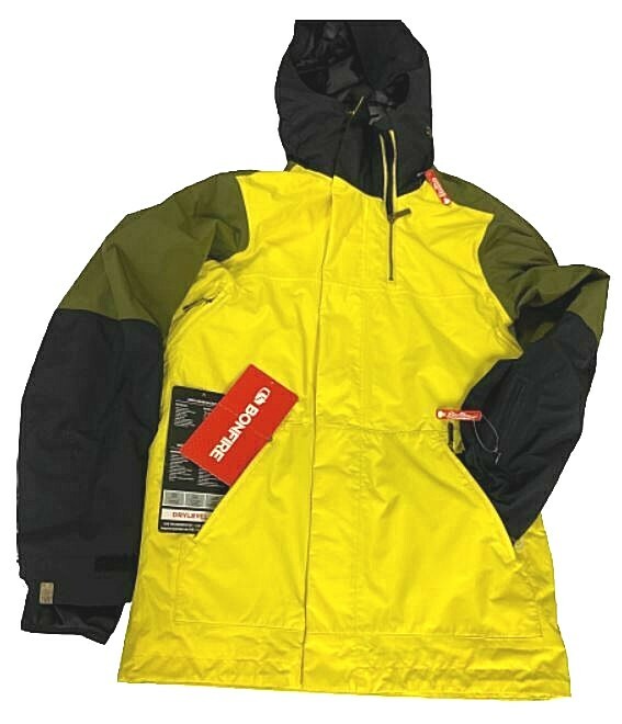 Bonfire Blur Snowboard Jacket Men Sz S Waterproof Lined