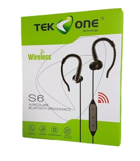 Cuffie Auricolari Bluetooth TeKone S6 Smartphone Tablet Musica Chiamate hsb