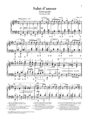 Edward Elgar Salut d'amour Op. 12 Piano Solo