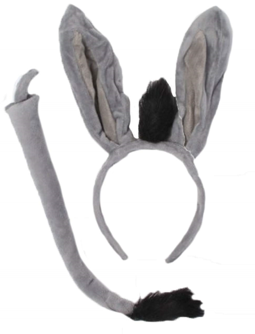 Donkey Ears With Tail Aliceband Headband World Book Day ...