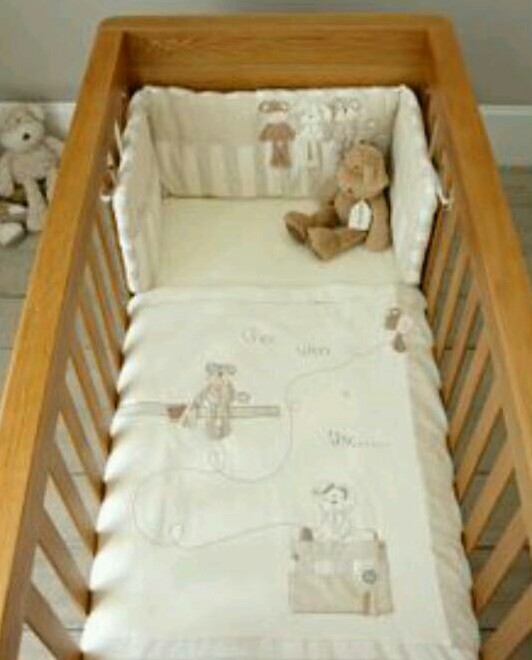 mamas and papas once upon a time cot bed size bumper and duvet set in