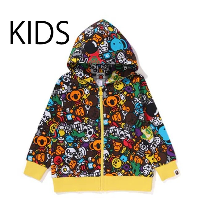 A BATHNIG APE BAPE KIDS MILO ALL SAFARI ZIP HOODIE 2L20315001 z | eBay