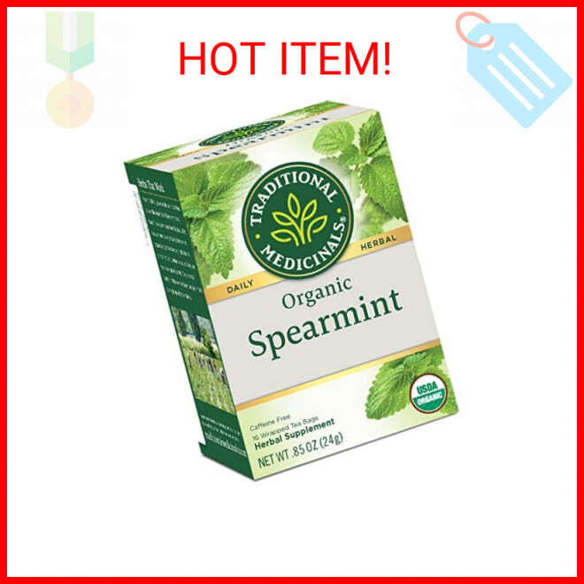Traditional Medicinals Tea, Organic Spearmint, Supports Everyday Wellness, Healt