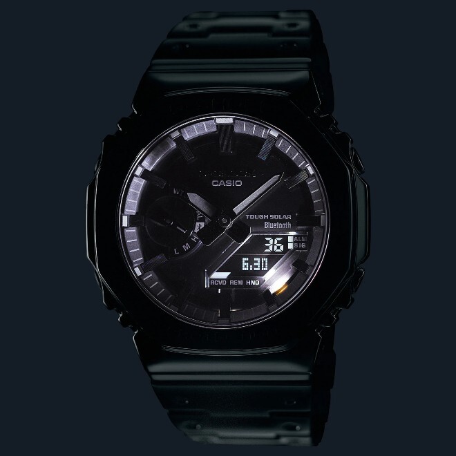 Pre-owned Casio Gm-b2100d-1a  G-shock Full-metal Steel Smartphone Link Bluetooth Solar