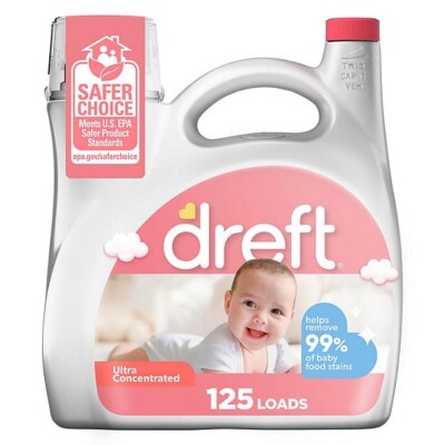 Dreft Ultra Concentrated Liquid Baby Laundry Detergent (125 Loads, 170 fl. oz.)