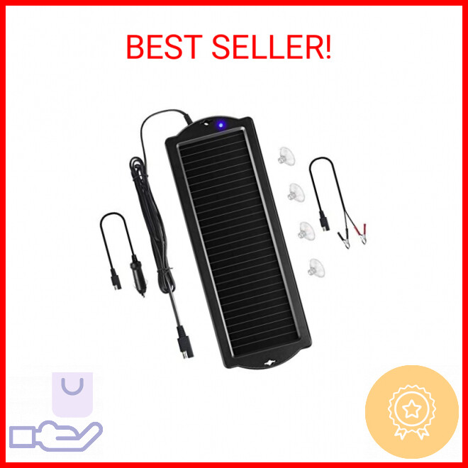 Sunway Solar Car Battery Trickle Charger & Maintainer 12V Solar Panel Power Batt