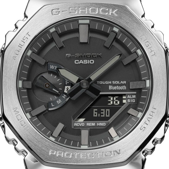 Pre-owned Casio Gm-b2100d-1a  G-shock Full-metal Steel Smartphone Link Bluetooth Solar