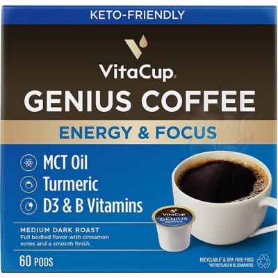 VitaCup Genius Blend Coffee Pods 60 ct