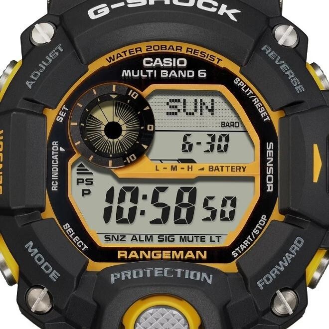 Pre-owned Casio G-shock Gw-9400yj-1jf Master Of Rangeman Solar Digital Men Watch