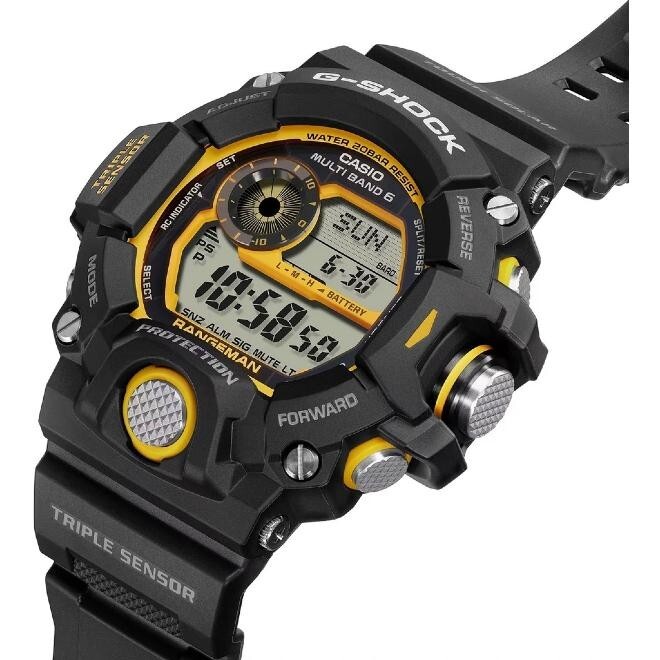 Pre-owned Casio G-shock Gw-9400yj-1jf Master Of Rangeman Solar Digital Men Watch