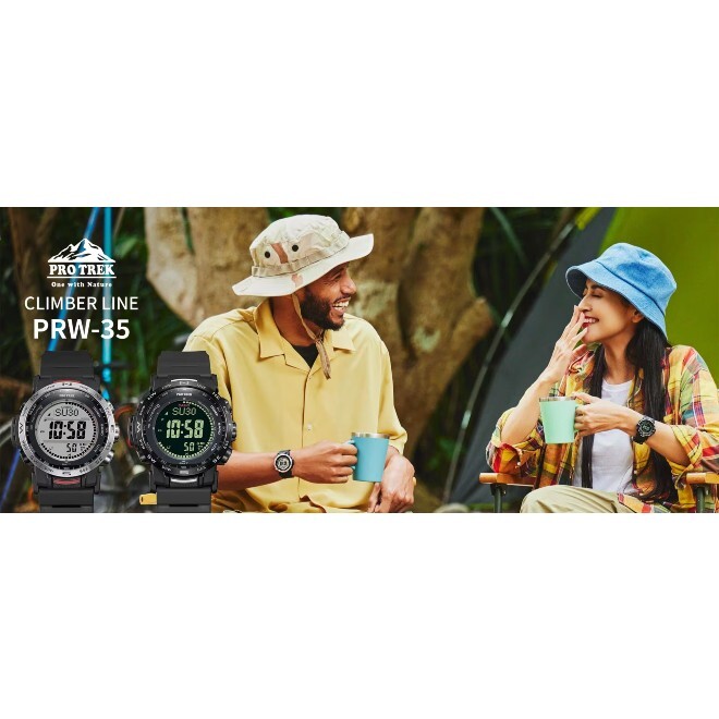 Pre-owned Casio Prw-35-1a  Pro Trek Radio-controlled Solar Powered Altimeter Barometer