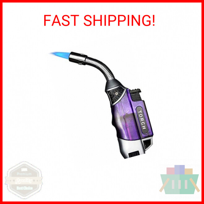 S, Butane Lighter With 360&deg; Flexible Neck And Visible Windo