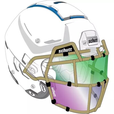 3 Sets Schutt Clear Football Helmet Eye Visor Mouth Face Mask Splash Shield New