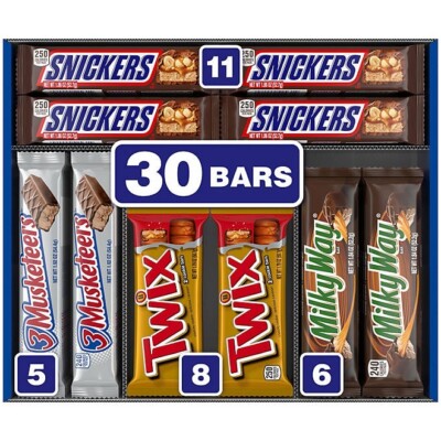 Milky Way, Snickers, Twix & More Bulk Chocolate Candy Bars (30 ct.)