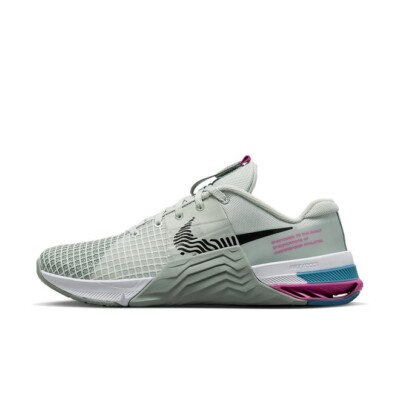 NIKE METCON 8 LIGHT SILVER TRAINING SHOES SIZE WOMENS US7 9 WEIGHT