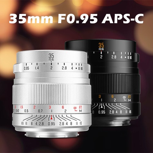 Brightin Star 35mm F0.95 APS-C Large Aperture Lens MF Canon Nikon
