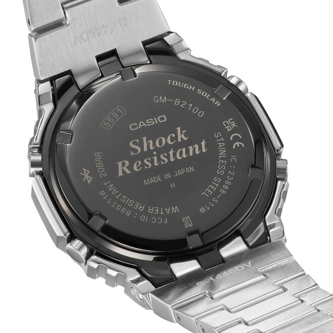 Pre-owned Casio Gm-b2100d-1a  G-shock Full-metal Steel Smartphone Link Bluetooth Solar