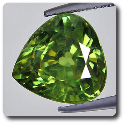 Garnet Demantoide 1.58 cts. VVS Ural Mountains, Russia with Certificate