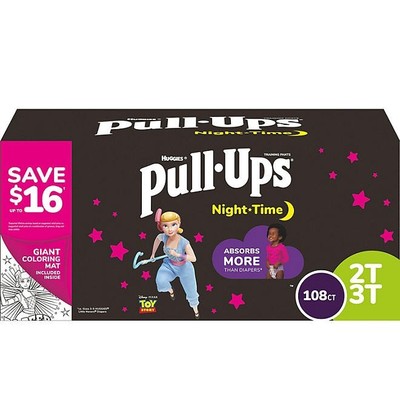 Huggies Pull-Ups Nighttime Training Underwear for Girls (Sizes: 2T-4T)