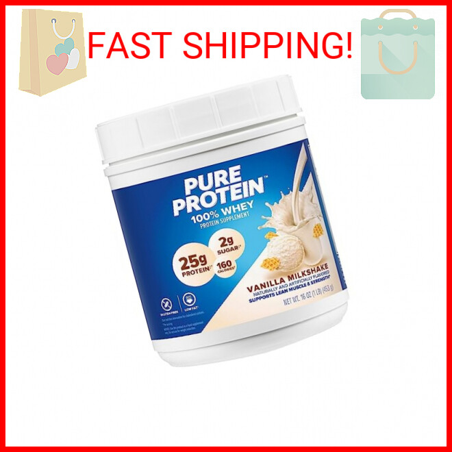 Whey High Protein Low Sugar Gluten Free, Vanilla Cream, 1 Lb