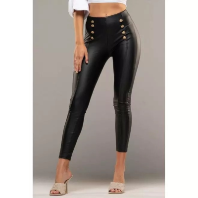 Ladies tight leather clearance trousers