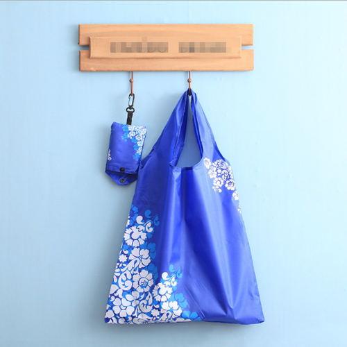 Foldable Handy Shopping Bags Reusable Tote Pouch Handbags Chinese White Vine