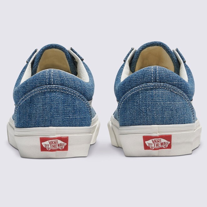 スニーカー ^VANS^ Old School Threaded Denim Blue White VN000CR5Y6Z1 Vans Threaded Denim Old Skool Skate Sneakers Blue/White