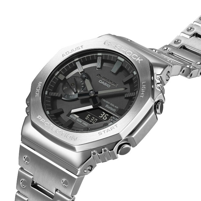 Pre-owned Casio Gm-b2100d-1a  G-shock Full-metal Steel Smartphone Link Bluetooth Solar