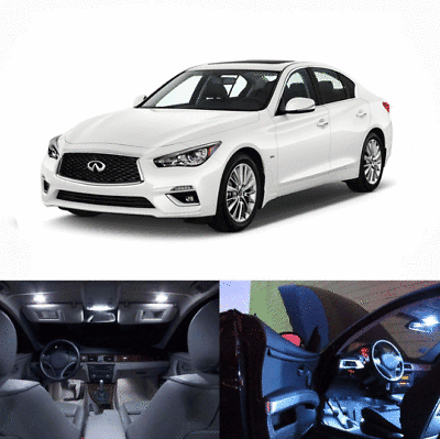 LED White Lights Interior Package Kit For Infiniti Q50 Q60 Q70 2014-2017 16pcs