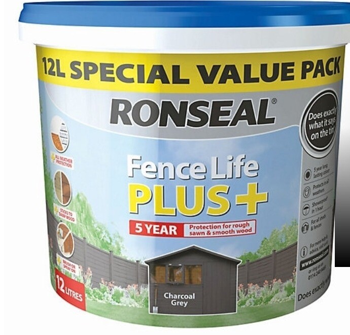 Fence paint Charcol Grey fence life plus 12l | in ...