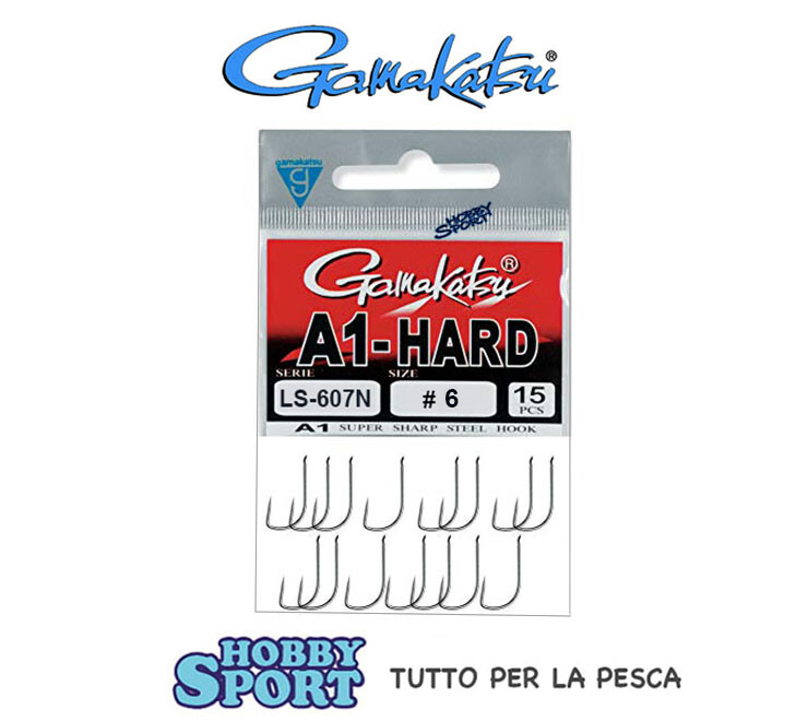 AMI GAMAKATSU A1 HARD SERIE LS-607N SIZE 6 PER TROTA LAGO FIUME BUSTA 15 PZ