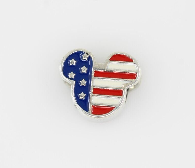 Authentic Pandora Silver Disney Mickey American US Flag