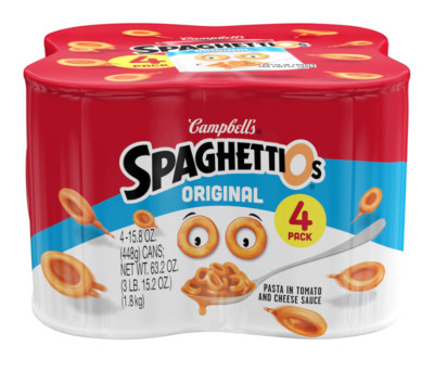 (Pack of 4) SpaghettiOs Original Canned Pasta, 15.8 oz Can