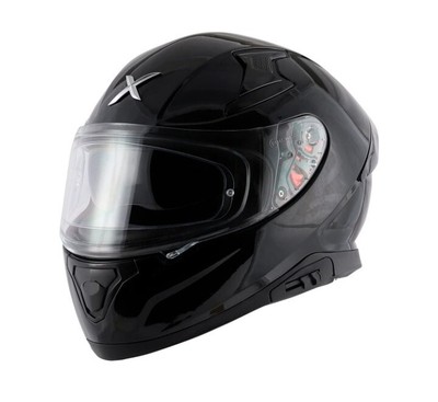 Helmet full face motorcycle Axor Apex Gloss Solid Black ECE 22.05 DOT FMVSS