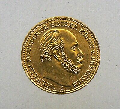 1877-A Germany Prussia 5 Mark Wilhelm Gold Coin .0576 oz AGWのeBay公認海外通販