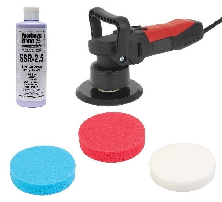 Poorboys SSR2.5 compound & DAS6 Lightweight Polisher Buffer & 3 Buffing