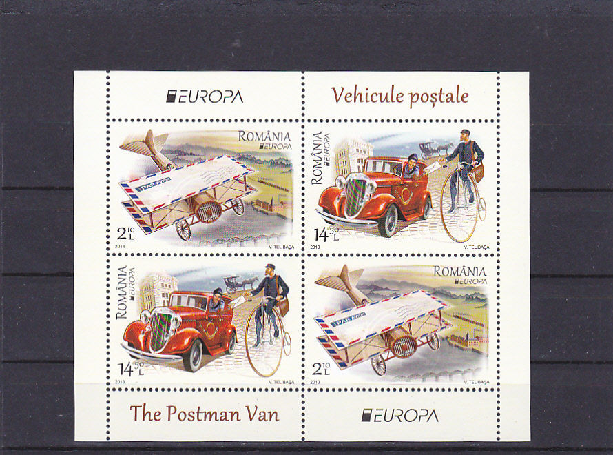 Bloques de estampillas rumano de Aviación