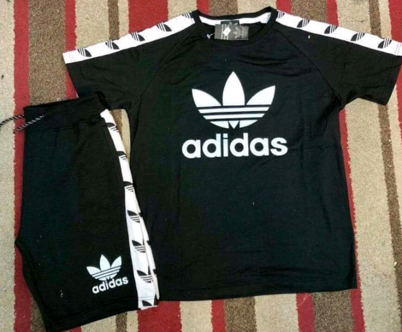 mens adidas t shirt and shorts set