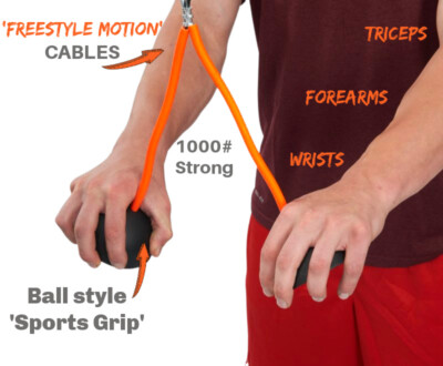 TRI BELLS 4'' Double Tricep Cable Machine Attachment