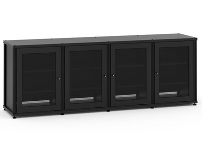Salamander Synergy 247 Quad-Width AV Cabinet with Black Post