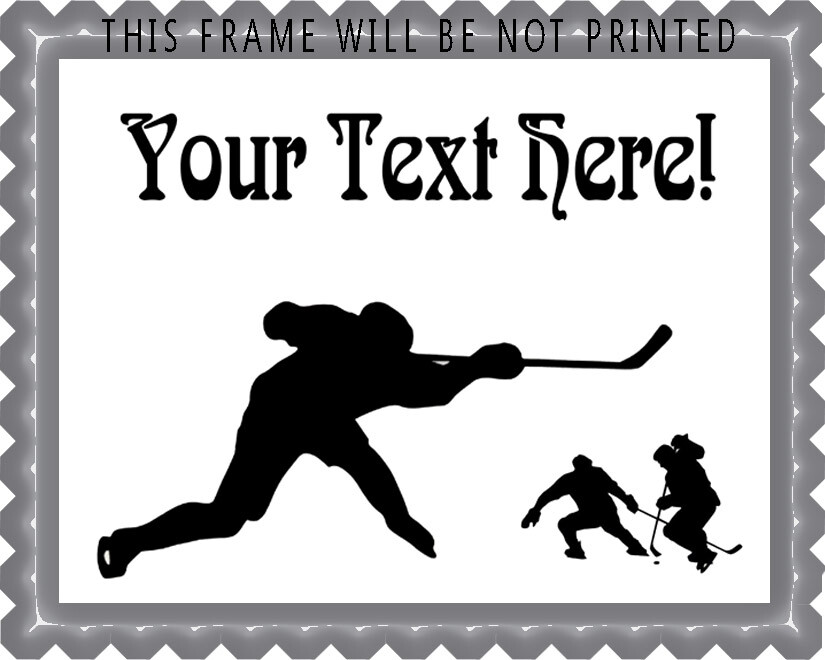Hockey Players - Edible Cake Topper or Cupcake Topper