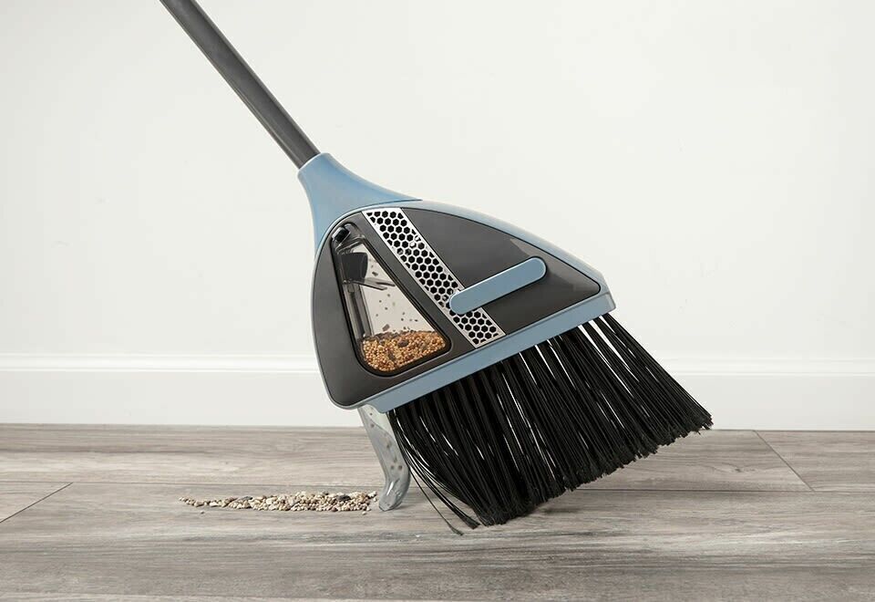 VaBroom 2-in-1 Sweeper with Built-in Vacuum, Combination Cor
