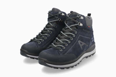 Pre-owned Mephisto Men's Remco Tex Navy Rubber Lace-up Ankle Boot