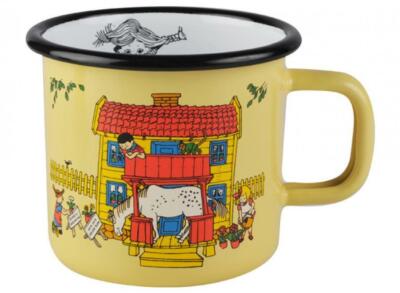 Pippi Longstocking MUURLA Villa Villekulla Enamel Mug 3,7 dl *NEW