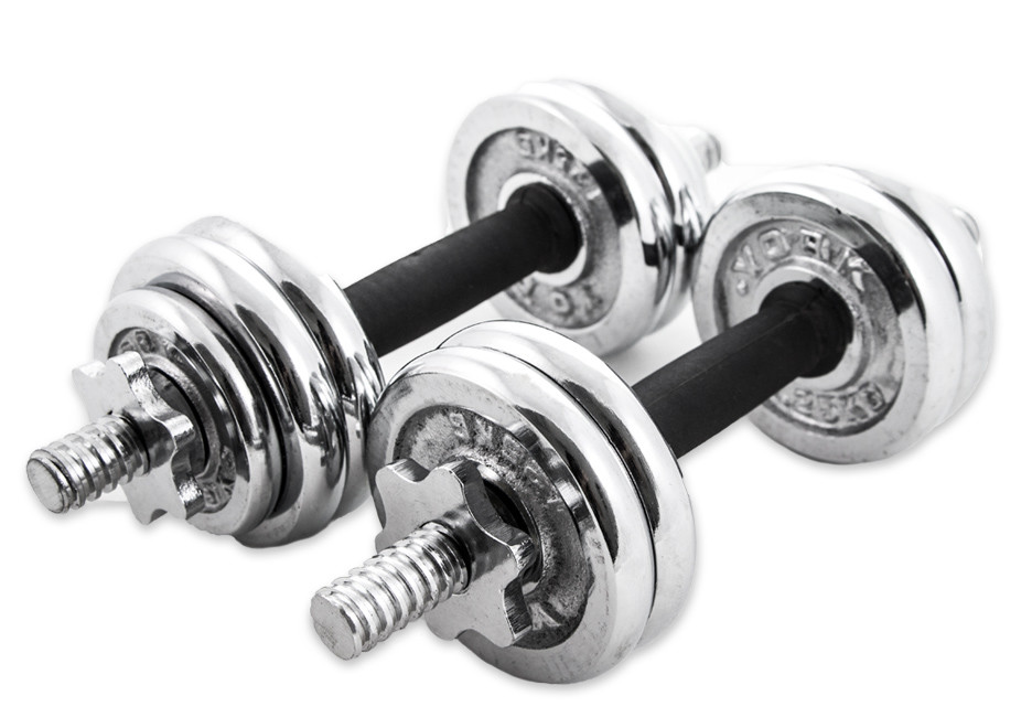 Coppia Manubri Dumbbell Componibili 25Kg Pesi Palestra Fitness Bodybuilding dfh