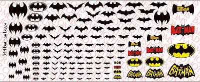 Decals: Batman logos - Waterslide Decals Various Sizes