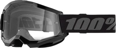 100-Percent Strata 2 Junior Goggle Black w/Clear Lens 50031-00007