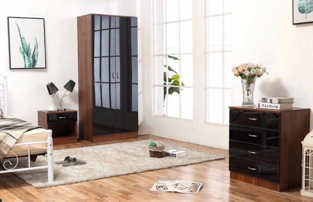 65 Sale Price High Gloss Bedroom Set And 2 Door