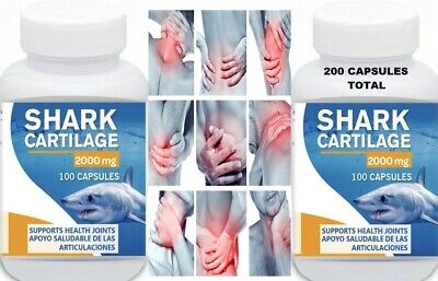 SHARK CARTILAGE (2) 100% Natural,pain,arthritis,artritis,bon,dolor,balm,balsamo