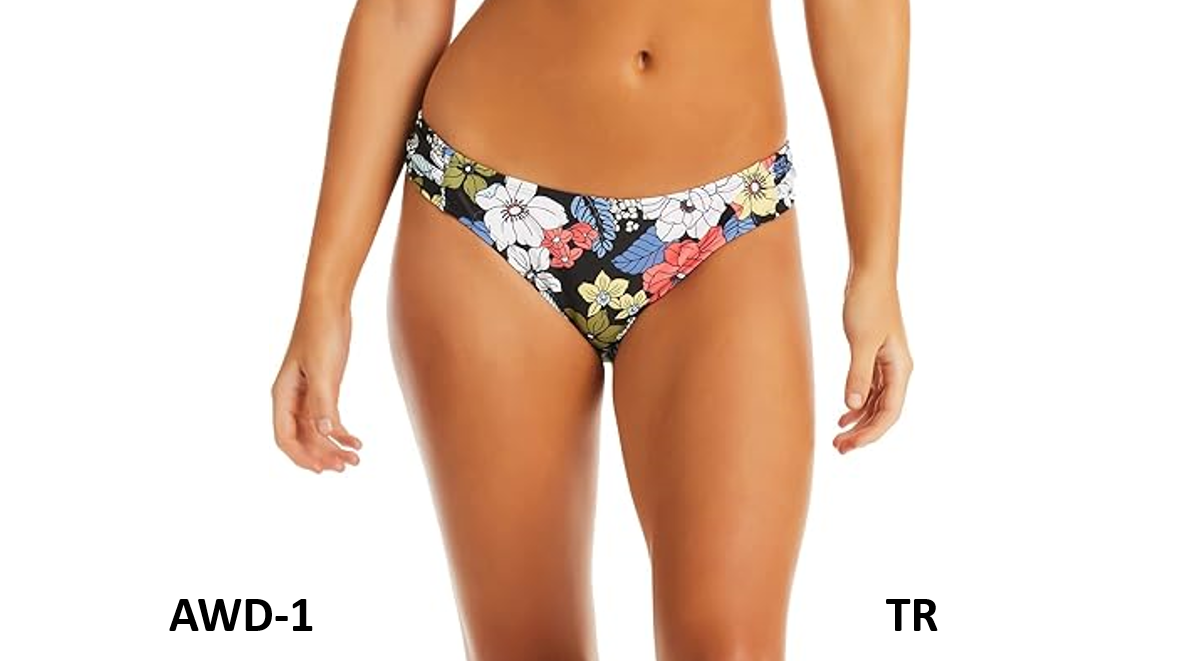 JESSICA SIMPSON Women's Side Shirred Bikini Bottom, Floral Multocolor, Large